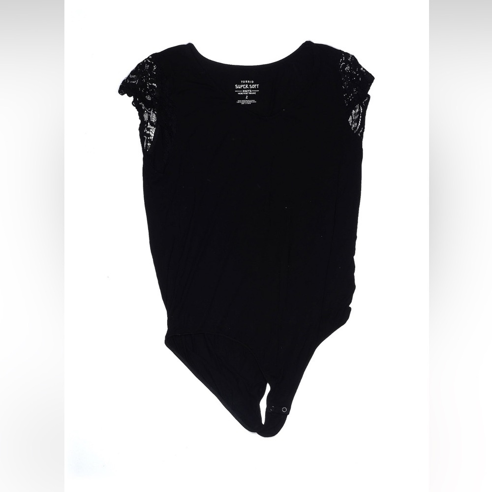 Torrid Super Soft Black Lace Cap Sleeve‎ Bodysuit 2X